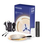 Noxion Strisce LED Naga 5 Metro Set completo - 24V - 320LEDs/m - COB - 8W/m - 930 Luce Calda -  | 8mm - IP20 - Miglior Resa Cromatica