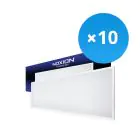 Confezione Multipack 10x Noxion Pannello a LED Ecowhite V2.0 36W 3600lm - 830 Luce Calda | 120x30cm - UGR 